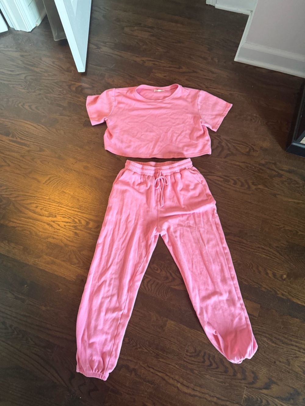 Bubblegum pink sweat set